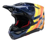 ALPINESTARS Casque moto S-M10 LTD Edition 25 Dark Blue / Orange / Yellow Fluo / Red 2025 S
