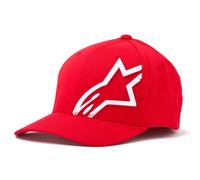 Alpinestars Casquette Corp Shift 2 Flexfit Visière courbée Rouge/Blanc Taille L/XL