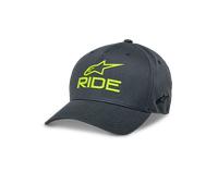 Alpinestars Casquette Ride Sonic Charcoal Hi Vis Yellow, Taille: S/M
