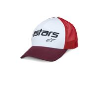 Alpinestars Casquette Trucker Vital White Maroon Orange, Taille: One Size