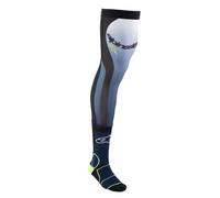 Alpinestars Chaussettes Genouillère MX Off-Road Enduro Night Navy Yellow Fluo