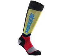 Alpinestars Chaussettes Cross MX Plus Noir/Rouge/Bleu Clair Taille S EU 38-40 1/2 Homme