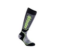 Alpinestars Chaussettes jeunes MX Plus M/L Noir/Gris/Jaune Néon