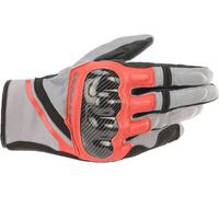 Alpinestars Chrome Gants de moto, Gris/Noir/Rouge, Taille 2XL