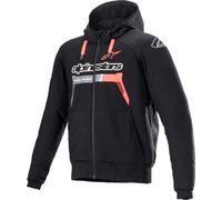 Alpinestars Chrome Ignition Hoodie Noir/Rouge Fluorescent 3XL Textilní bunda