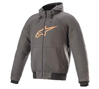 Alpinestars Chrome Sport Hoodie de moto, grau/orange, L