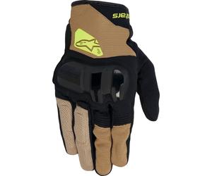 Alpinestars Chrome V2, gants courts 3XL Beige/Noir/Jaune Néon Beige/Noir/Jaune Néon