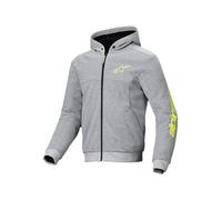 Alpinestars Chrome V2 Sport Sweat à capuche zippé de moto, grau/gelb, L