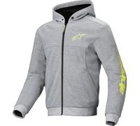 Alpinestars Sweat à capuche zippé Chrome V2 Sport Gris/Jaune fluo XXL Homme