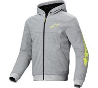 Alpinestars Chrome V2, sweat à capuche zippé 4XL Gris/Jaune Néon Gris/Jaune Néon