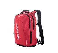 Alpinestars City Hunter V2 Sac à dos de moto, imperméable, léger, design ergonomique, rembourré et rangement sécurisé pour les cyclistes, rouge/noir, One Size, Moto