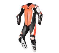 Alpinestars Combinaison En Cuir De Course Racing Absolute V2 1 Pièce Red Fluo White Black, Taille: 58