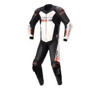 Alpinestars Combinaison En Cuir GP Force Chaser 1 Pièce Black White Red Fluo, Taille: 50
