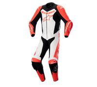 Alpinestars Combinaison En Cuir GP Force Lurv 1 Pièce Red Fluo White Black, Taille: 56