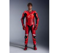 Alpinestars Combinaison En Cuir GP Plus V4 Sprint 1 Pièce Red Fluo Mid Red White, Taille: 48