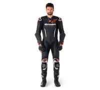 Alpinestars Combinaison En Cuir GP-R7 1 Pièce Black White Red Fluo, Taille: 48