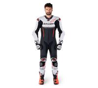 Alpinestars Combinaison En Cuir GP-R7 1 Pièce White Black Red Fluo, Taille: 60