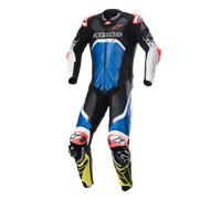 Alpinestars Combinaison En Cuir GP Tech V4 Black Blue Yellow Fluo, Taille: 46
