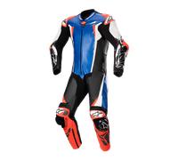 Alpinestars Combinaison En Cuir Racing Absolute V2 1 Pièce Metallic Blue Black White Rdfl, Taille: 48