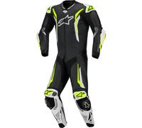 Alpinestars Combinaison moto en cuir GP Tech V5 1 pièce perforée Noir/Blanc/Jaune Néon Taille 58