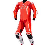 Alpinestars Combinaison cuir GP Tech V5 1 pièce perforée Taille 50 - Rouge néon/Rouge clair/Blanc