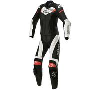 Alpinestars Stella GP Plus Costume de moto deux pièces pour dames, noir-blanc-rouge, taille 46 pour femmes