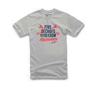 Alpinestars Decade Tee Silver T-Shirt Homme (Paquet de 1)