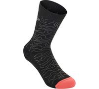 Alpinestars Drop 15 Chaussettes, noir-gris, taille S pour homme