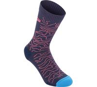 Alpinestars Drop 15 Chaussettes, rose-bleu, taille L pour homme