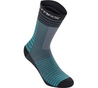 Alpinestars Drop 19 Chaussettes, noir/bleu, Taille S