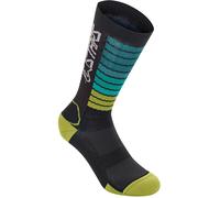 Alpinestars Drop 22 Chaussettes, noir-bleu-jaune, taille S pour homme