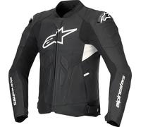 Alpinestars Dusk Airflow Blouson en cuir de moto perforé, noir-blanc, taille 56 pour homme