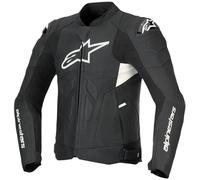 Alpinestars Dusk Airflow, veste en cuir perforé 60 Noir/Blanc Noir/Blanc