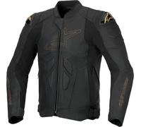 Alpinestars Dusk, veste en cuir 44 Noir/Or Noir/Or