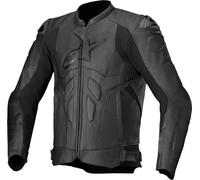Alpinestars Dusk Blouson de moto en cuir, noir, taille 48 pour homme