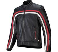 Alpinestars Dyno Blouson en cuir de moto, noir-blanc-rouge, taille 3XL pour homme