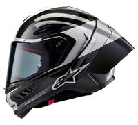 alpinestars Élément S-R10 Casque Intégral Carbone/Argenté XS unisex multicolore