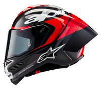 alpinestars Élément S-R10 Casque Intégral Carbone/Rouge XL unisex noir