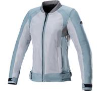 Alpinestars Eloise V2 Air Veste textile de moto pour dames, Gris clair/vert, Taille L