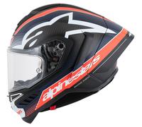 alpinestars Équipe S-R10 Casque Intégral Rouge/Blanc/Carbone XL unisex