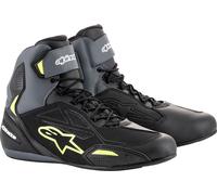 Alpinestars Faster-3 DryStar Chaussures de moto, noir-gris-jaune, taille 45 pour homme