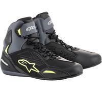 Alpinestars Faster-3 DryStar Chaussures de moto, noir-gris-jaune, taille 43 pour homme