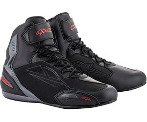 Alpinestars Faster-3 DryStar Chaussures de moto, Noir/Gris/Rouge, Taille 12 (45,5)