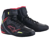 Alpinestars Faster 3 Rideknit Bottes De Moto (Noir/Rouge/Jaune) Taille: 10=(43)