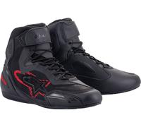Alpinestars Faster 3 Rideknit Chaussures de moto, Noir/Gris/Rouge, Taille 13 (47)