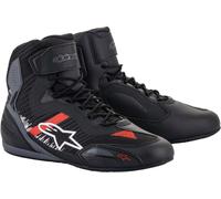 Alpinestars Faster-3 Rideknit Chaussures de moto, Noir/Gris/Rouge, Taille 7,5 (40)