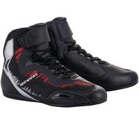 Alpinestars Faster-3 Rideknit Chaussures de moto, noir-rouge-argent, taille 42 43 pour homme