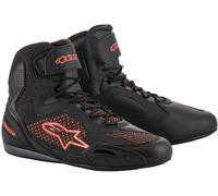 Alpinestars Faster 3 Rideknit Chaussures de moto, noir-rouge, taille 41 pour homme