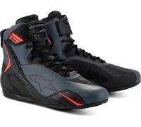 Alpinestars Faster 4, chaussures 8.5 US Noir/Gris Foncé/Rouge Néon Noir/Gris Foncé/Rouge Néon