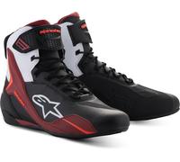 Alpinestars Faster-4 Chaussures de moto, noir-blanc-rouge, taille 40 pour homme